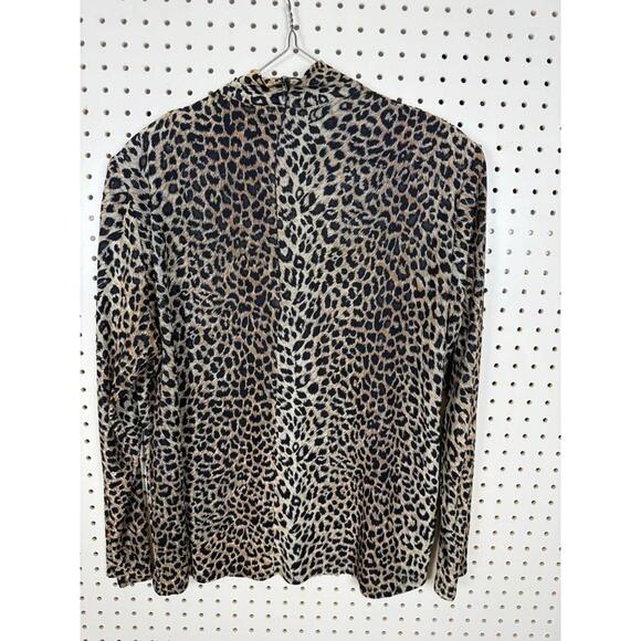 Trendy vintage Leopard Print Long Sleeve Top sz large - Picture 4 of 6